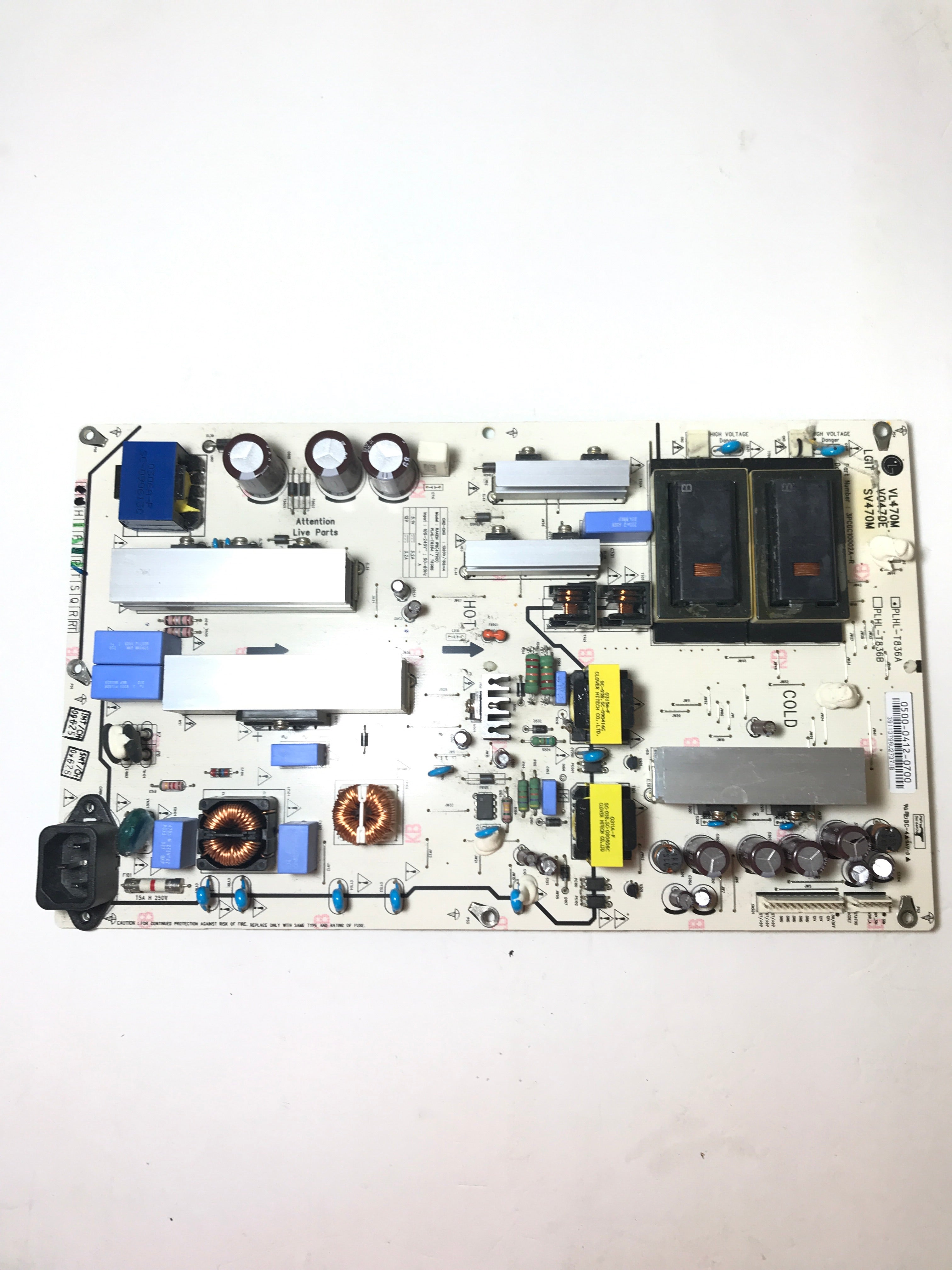 Vizio 0500-0412-0700 (PLHL-T836A) Power Supply / Backlight Inverter for VL470M