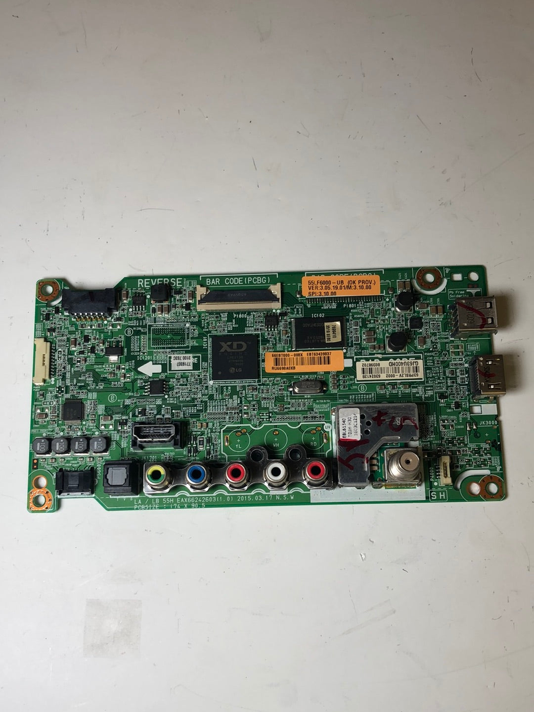 LG EBT63439837 Main Board for 55LF6000-UB.AUSCLOR