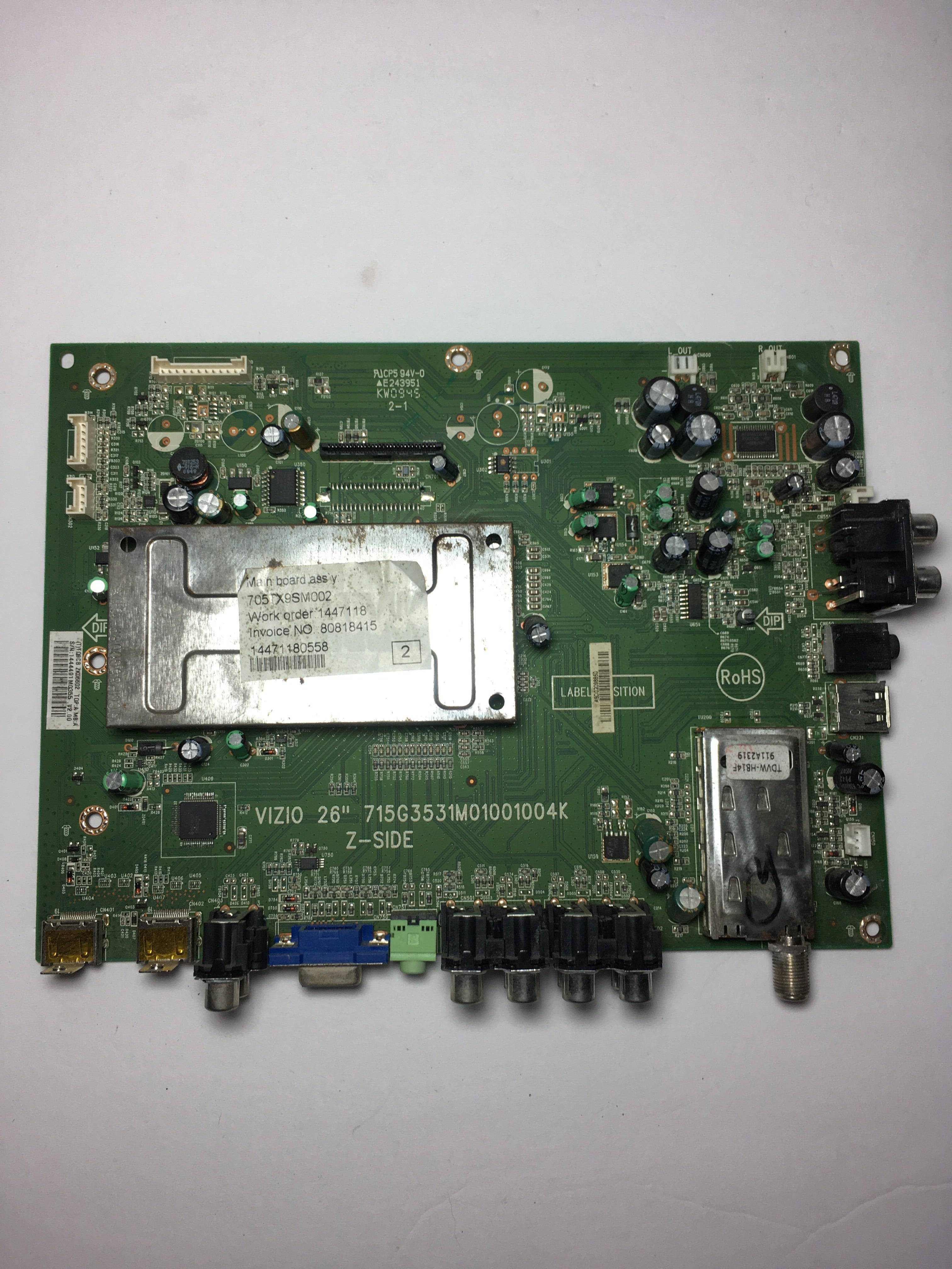 Vizio CBPFTQ9CBZK066 Main Board for VA26LHDTV10T
