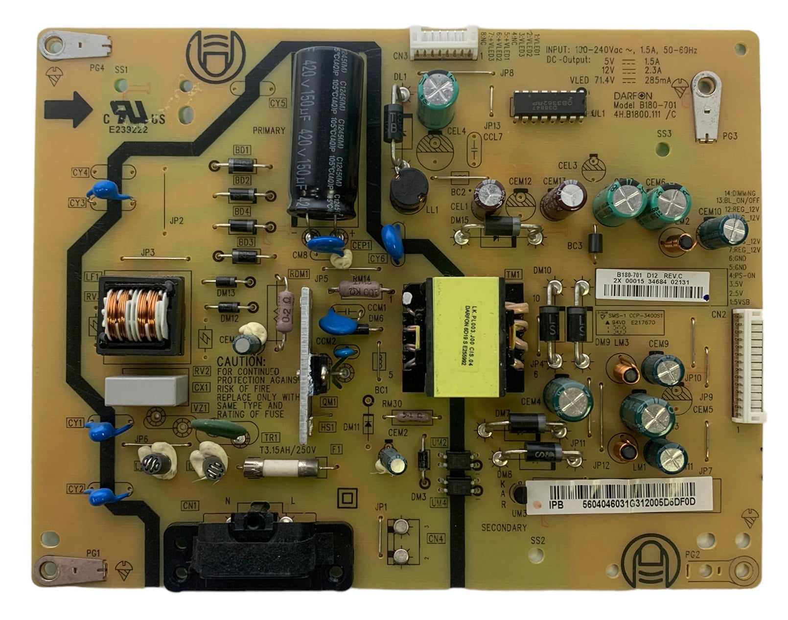Insignia 56.04046.031 Power Supply / LED Board
