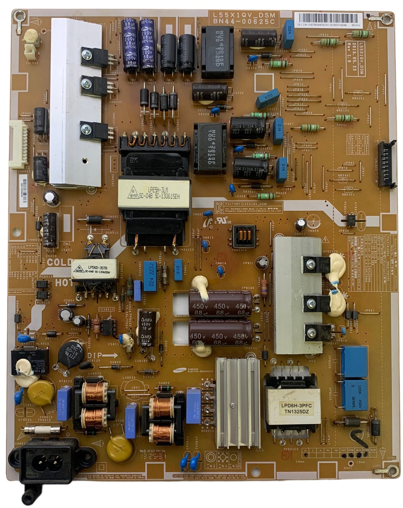 Samsung BN44-00625C (L55X1QV_DSM) Power Supply / LED Board
