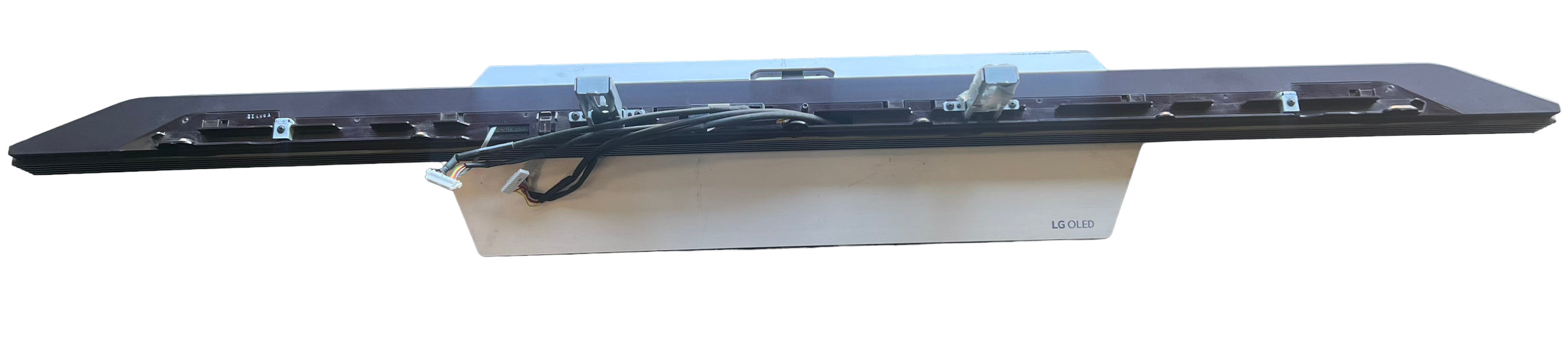 LG OLED65E7P-U TV Stand/Base with Speaker, IR Sensor, and Power Button assembly.
