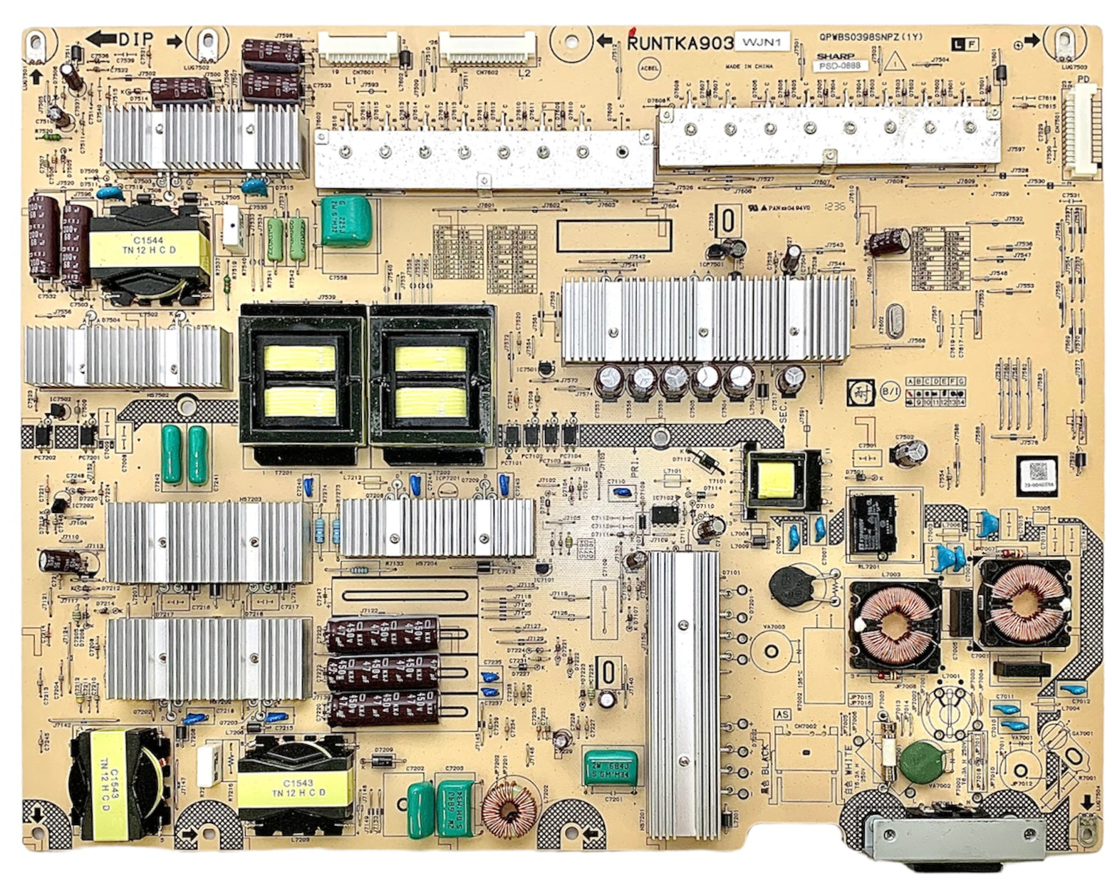 Sharp RUNTKA903WJN1 Power Supply / LED Board