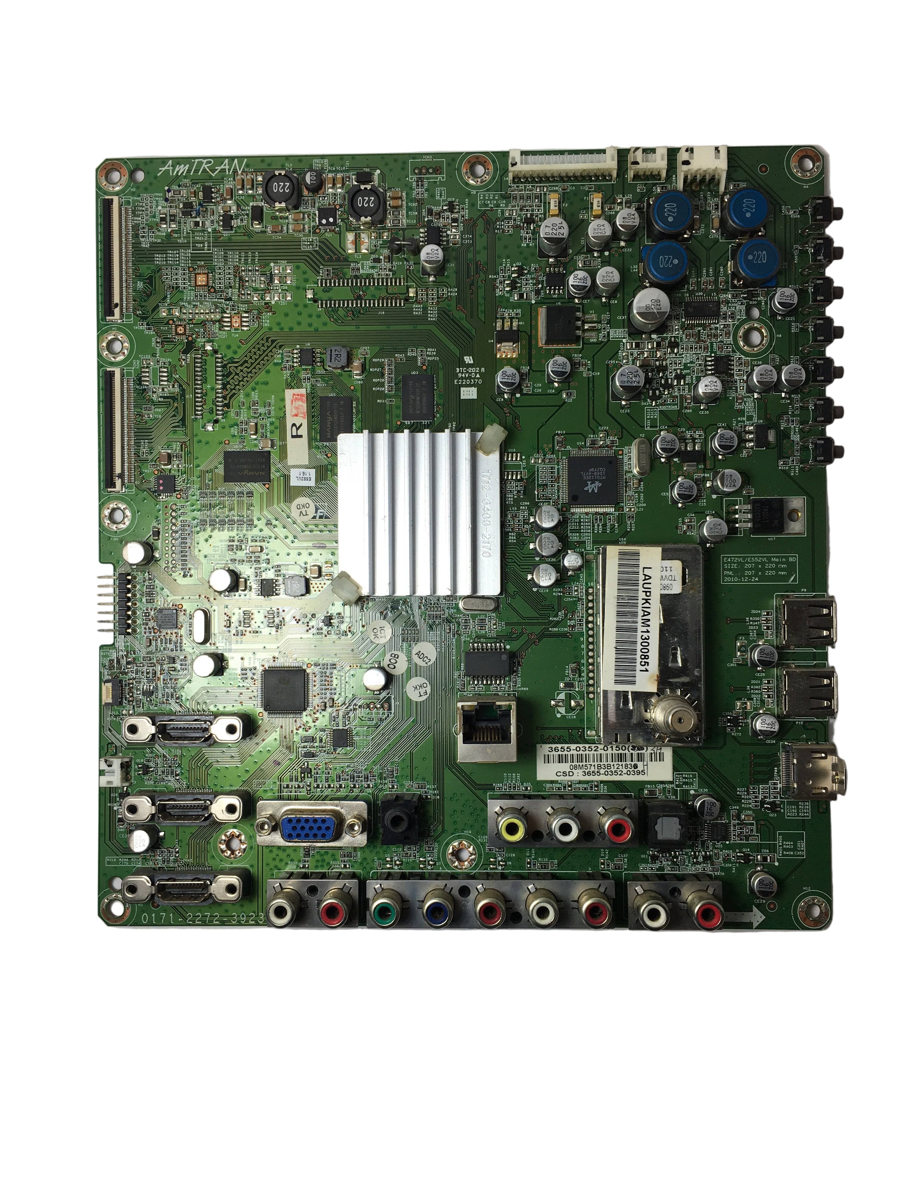 Vizio 3655-0352-0150 (0171-2272-3924) Main Board for E552VL