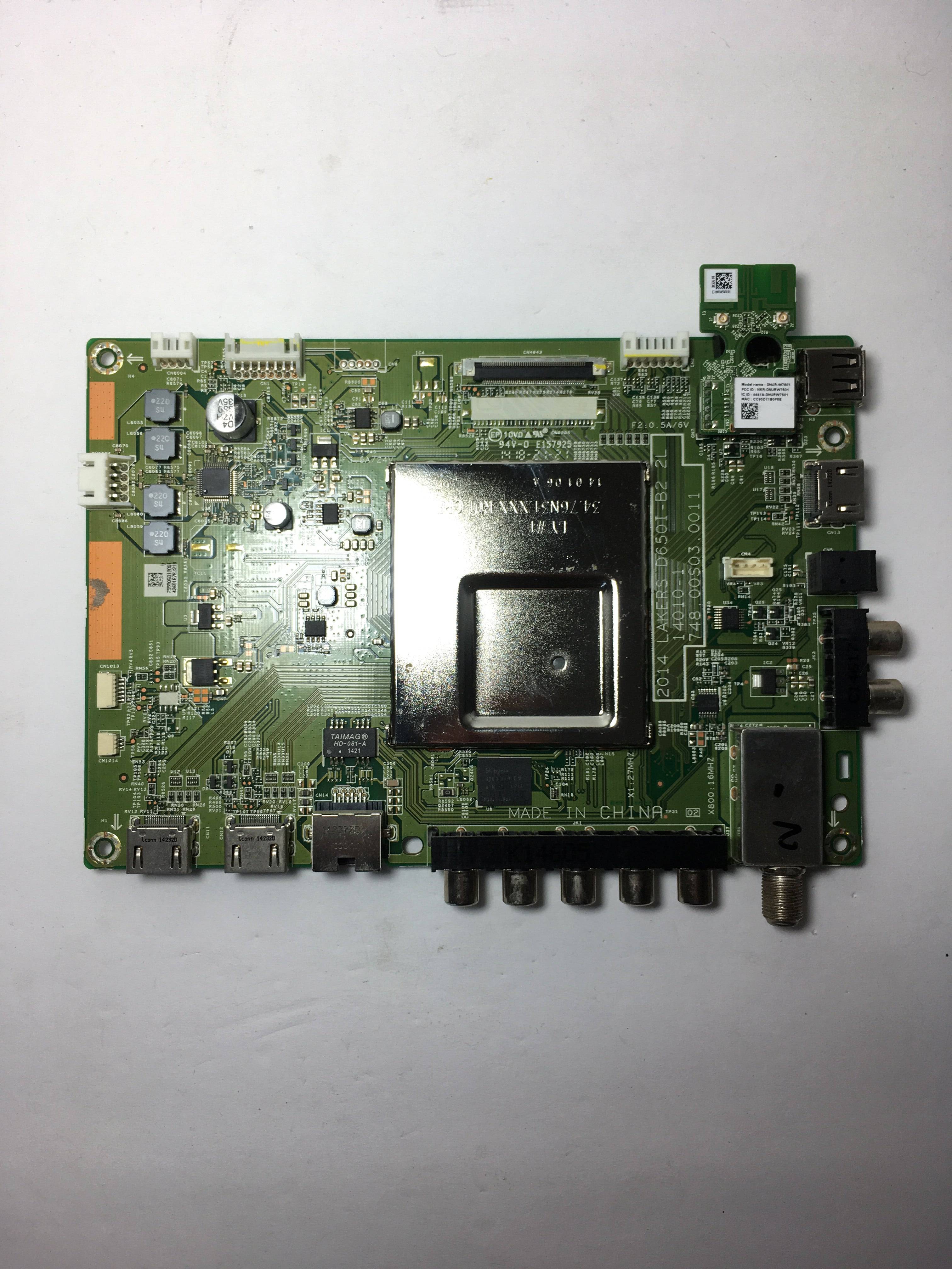 Vizio 755.00G01.0001 Main Board E480-B2