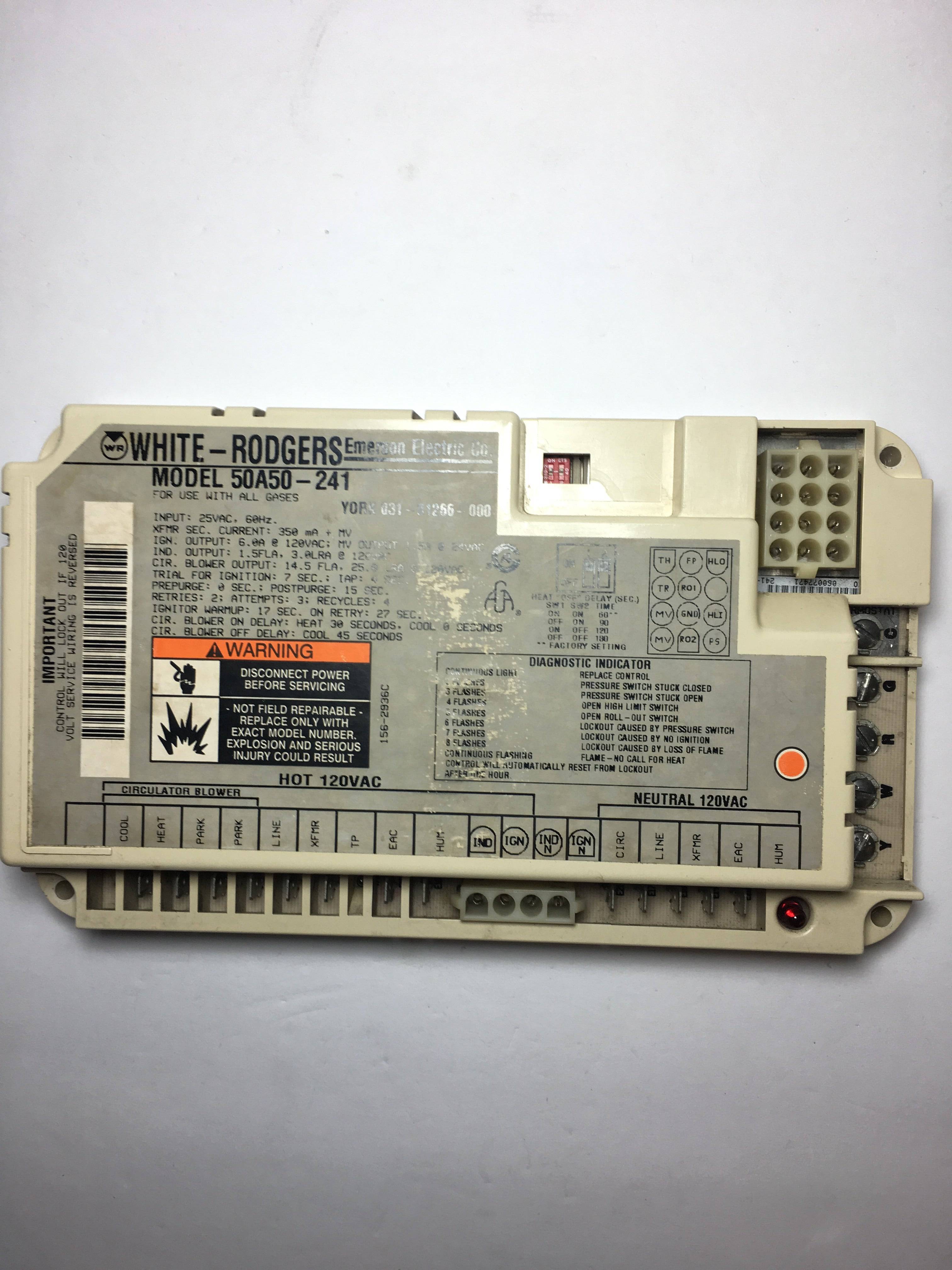 York 031-01266-241 Furnace Control Board 50A50-241