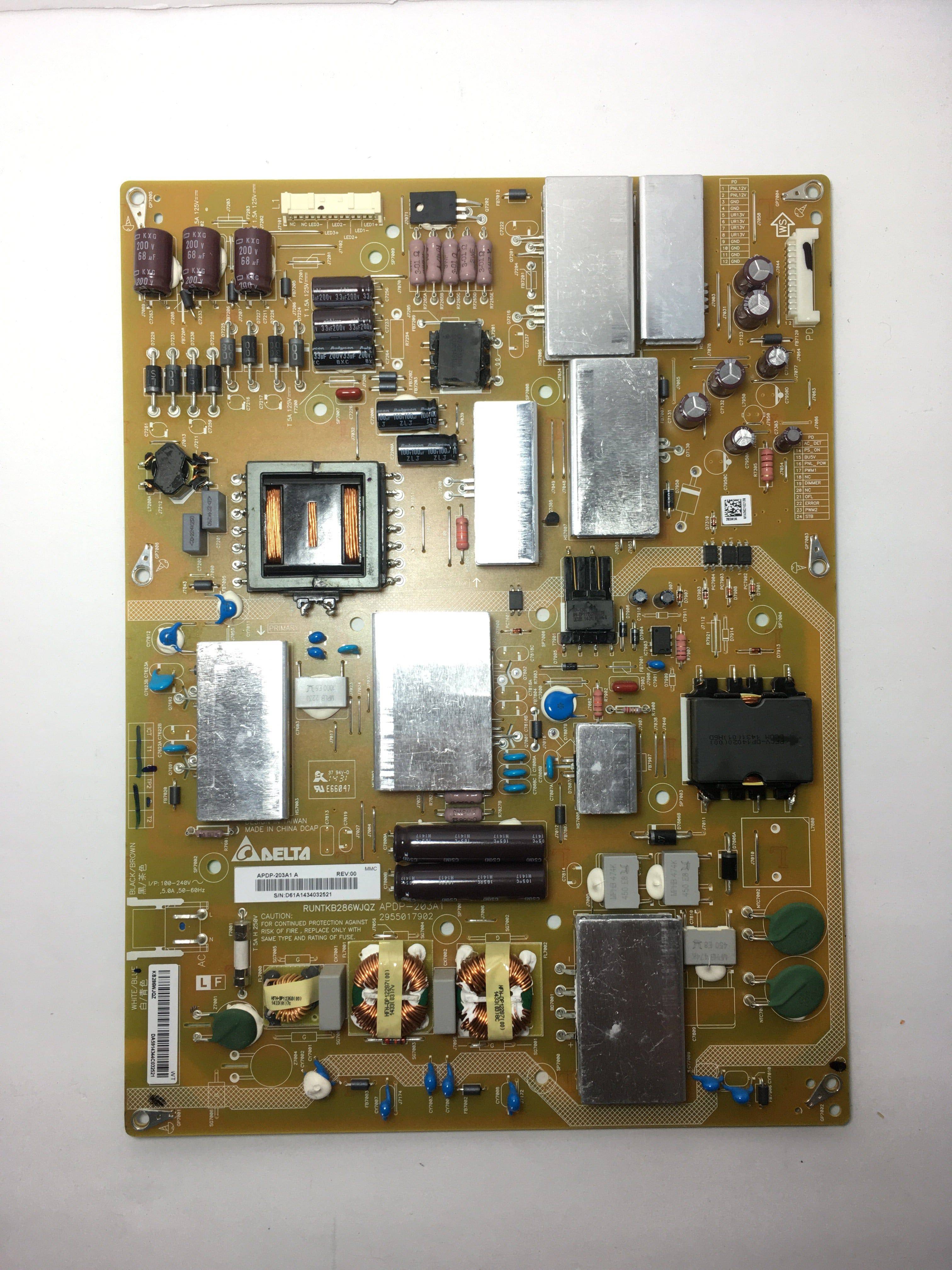Sharp RUNTKB286WJQZ Power Supply / LED Board