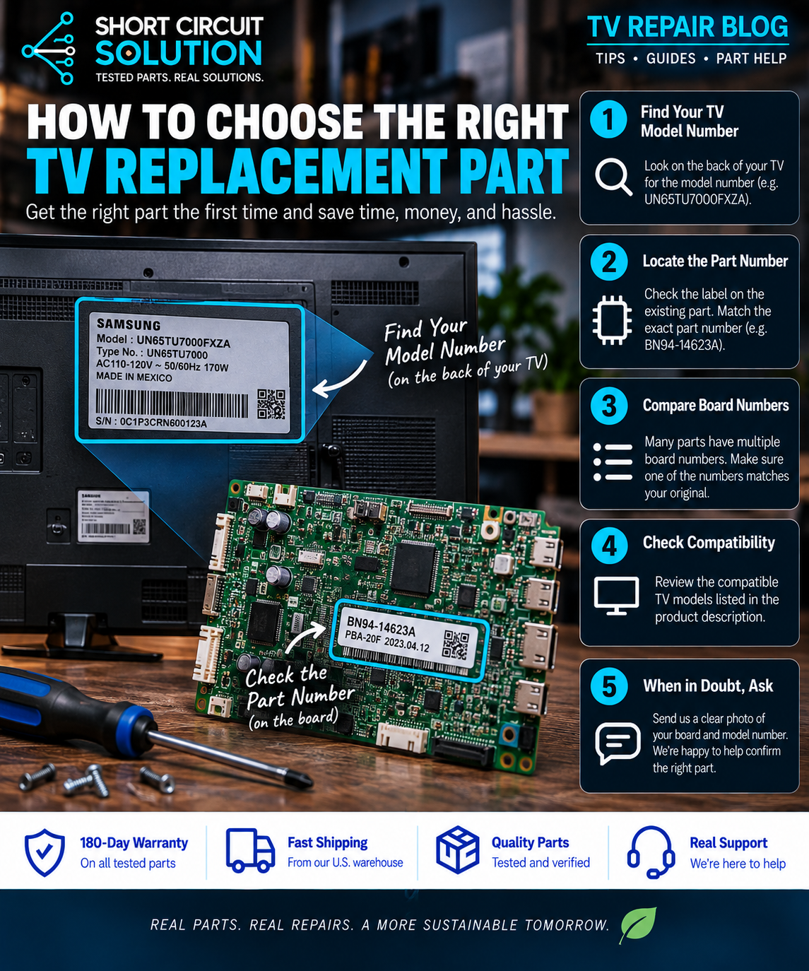 How to Choose the Right TV Replacement Part Before You Order