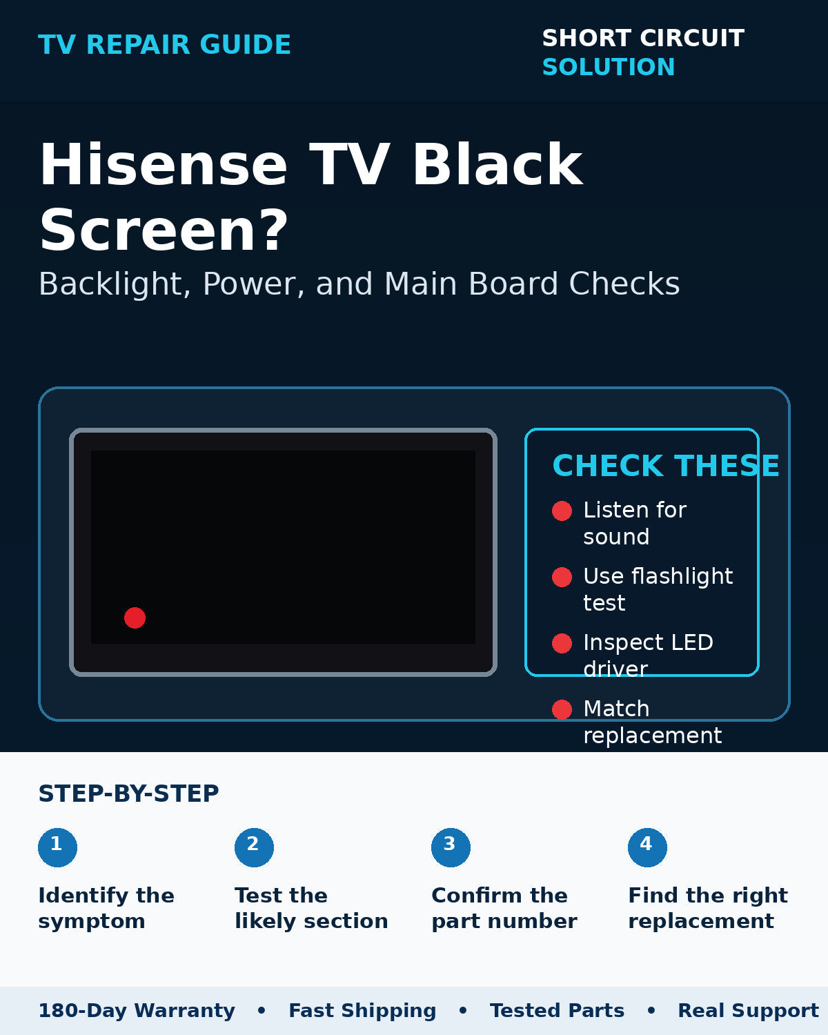 Hisense TV black screen troubleshooting guide