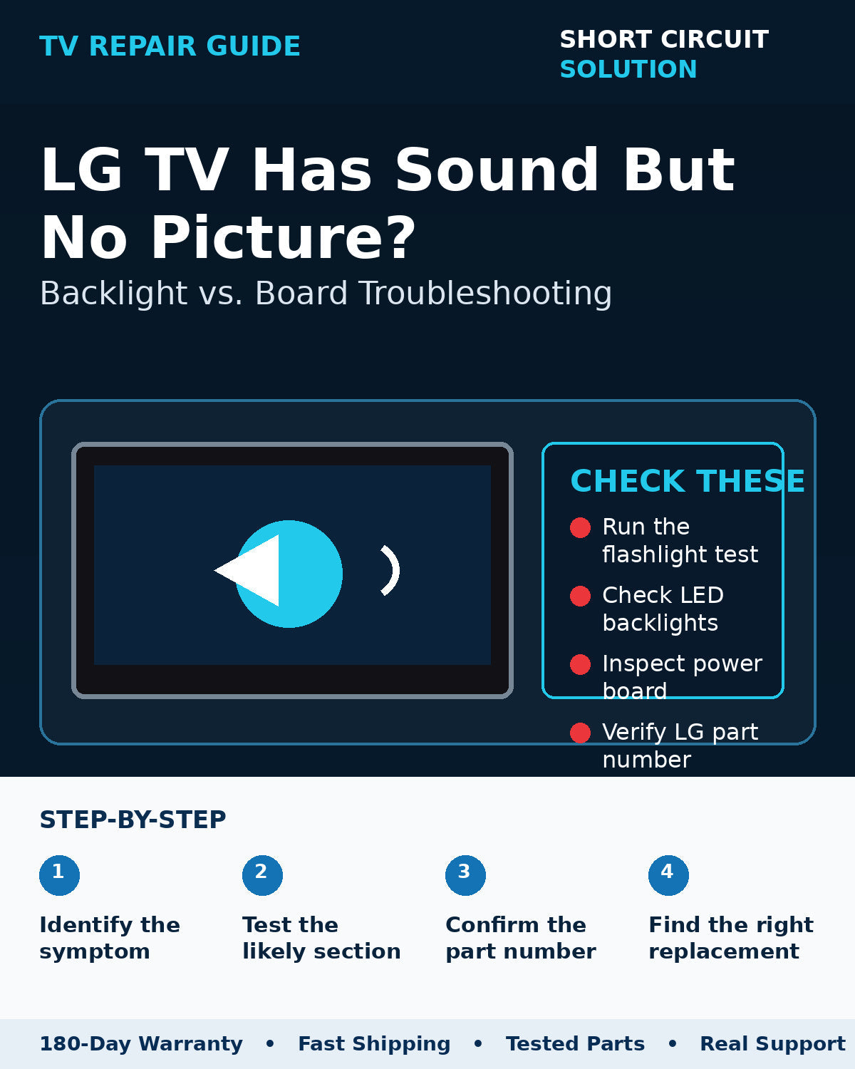 LG TV sound but no picture troubleshooting guide