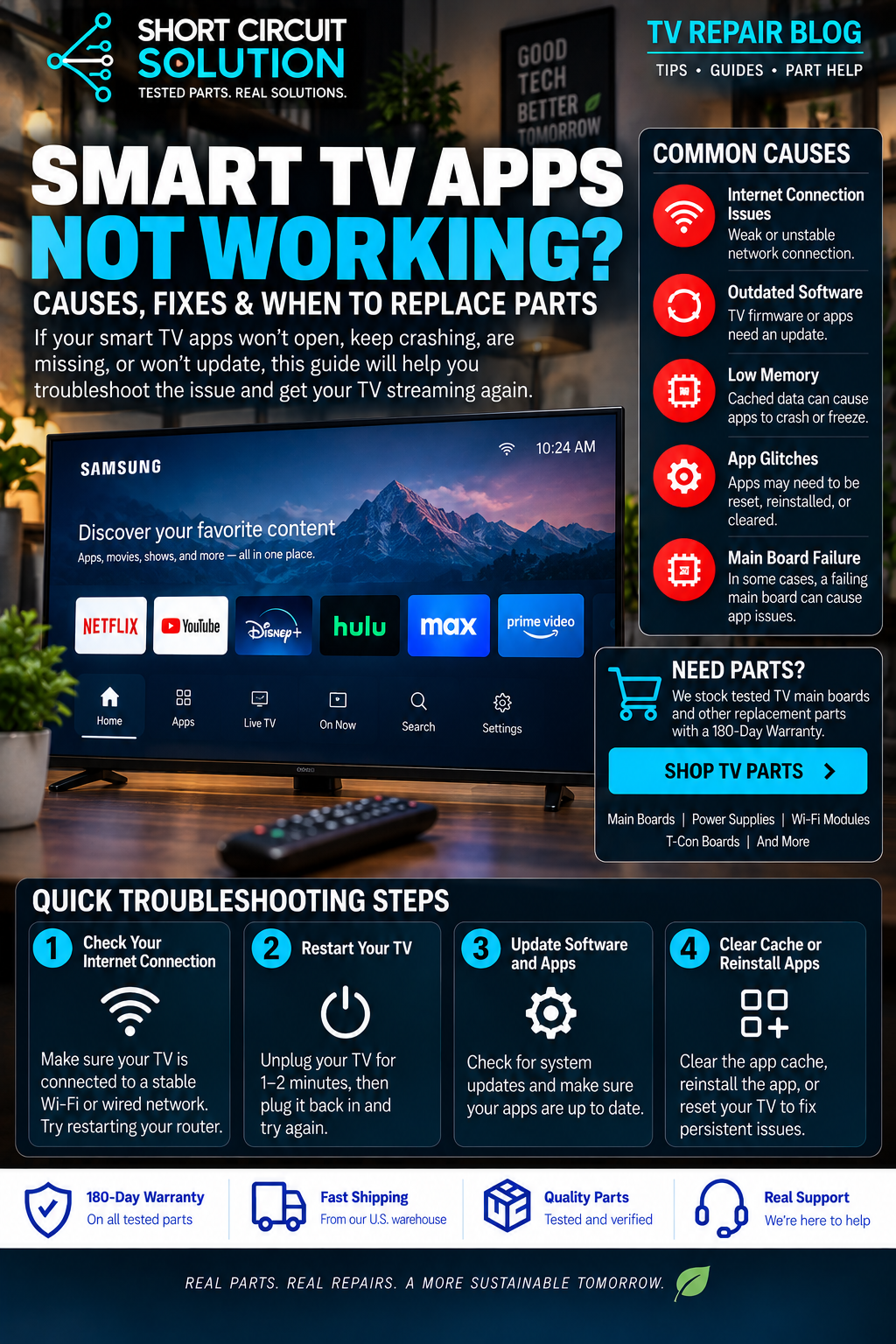 Smart TV apps not working troubleshooting guide