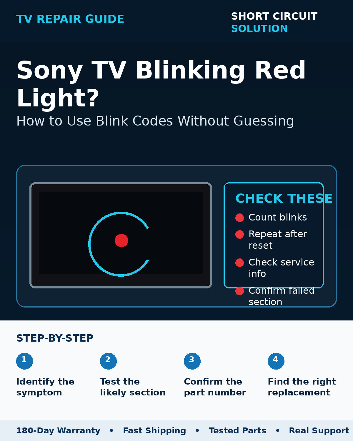 Sony TV blinking red light troubleshooting guide