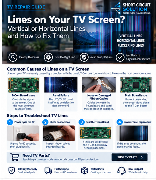 TV screen lines troubleshooting guide from Short Circuit Solution