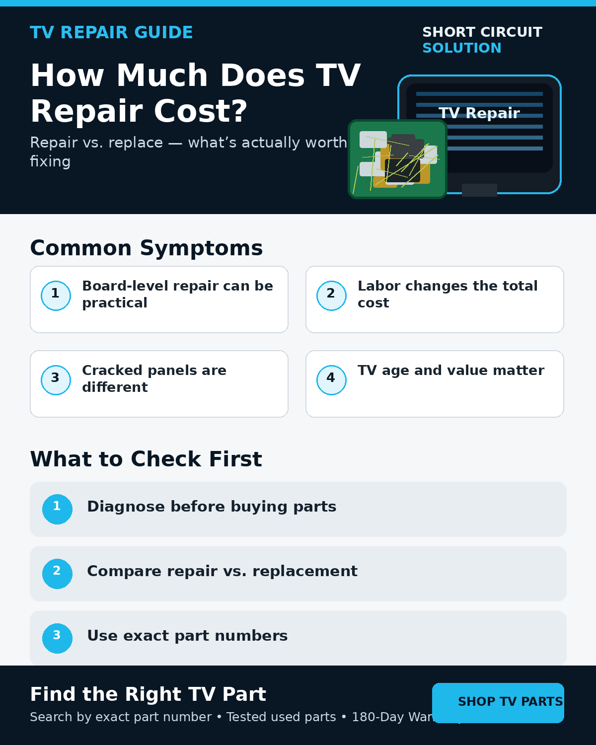 TV repair cost repair versus replace guide