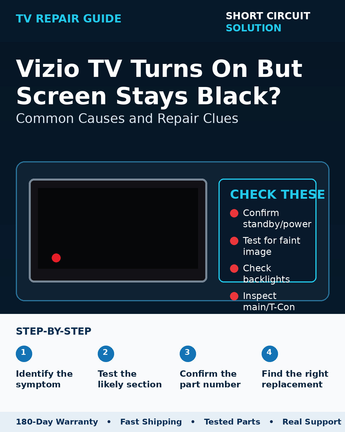 Vizio TV black screen troubleshooting guide