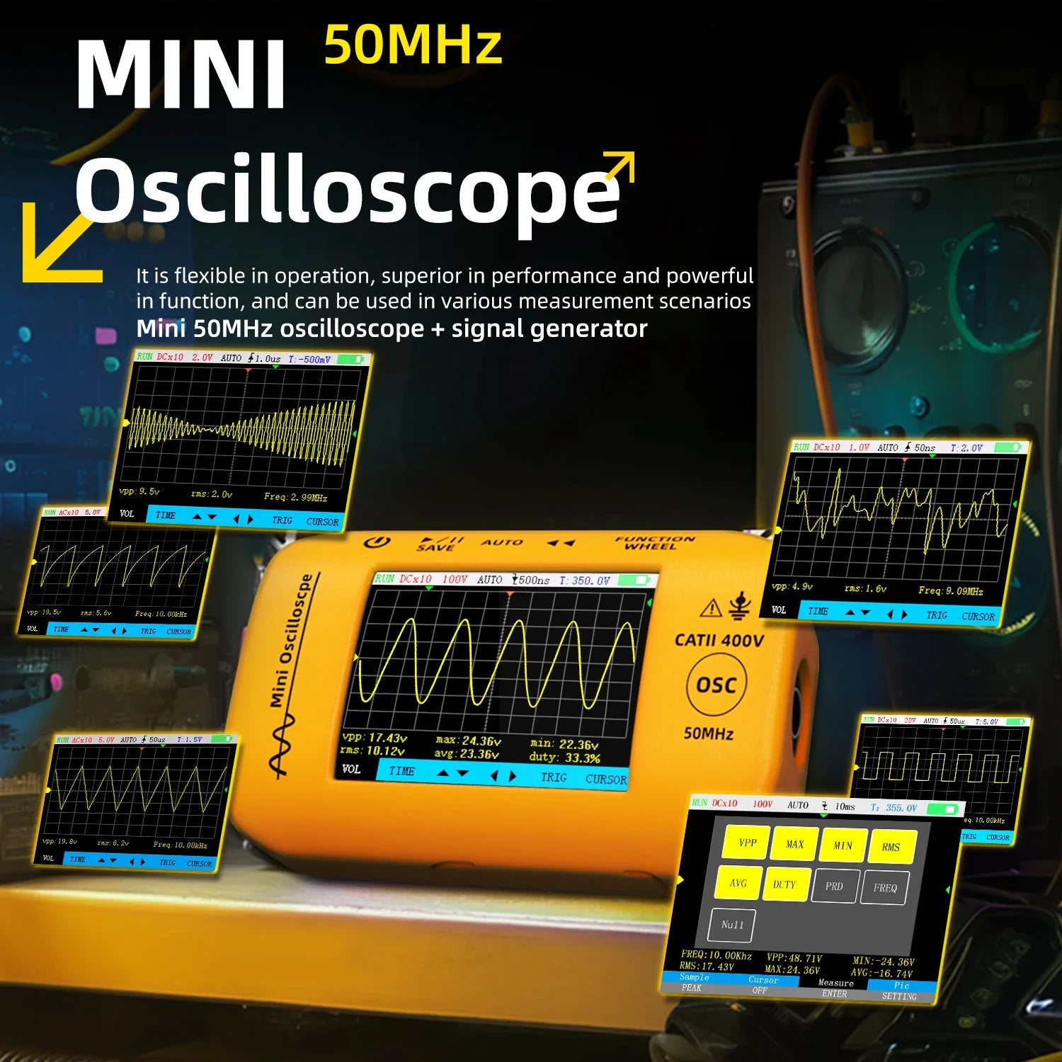 BSIDE OT4 Handheld Digital Oscilloscope