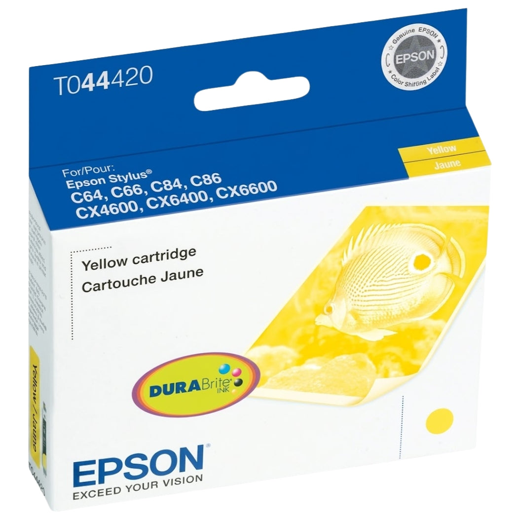 New, Pre-Owned - Epson (T044) Yellow Ink Cartridge, T044420