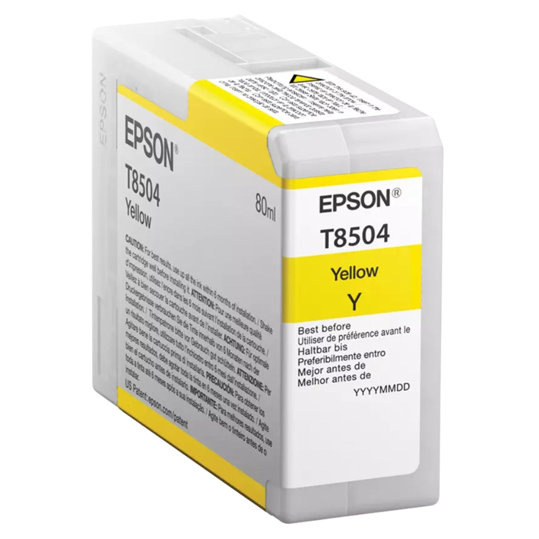 New, Pre-Owned - Epson 80ml UltraChrome HD Yellow Ink Cartridge, T850400