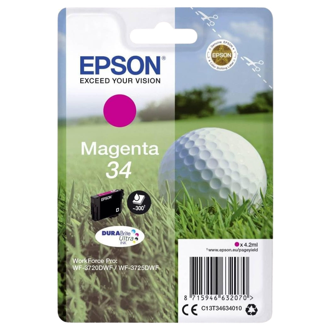 New, Pre-Owned - Epson 34 (T034320) Magenta Ink Cartridge
