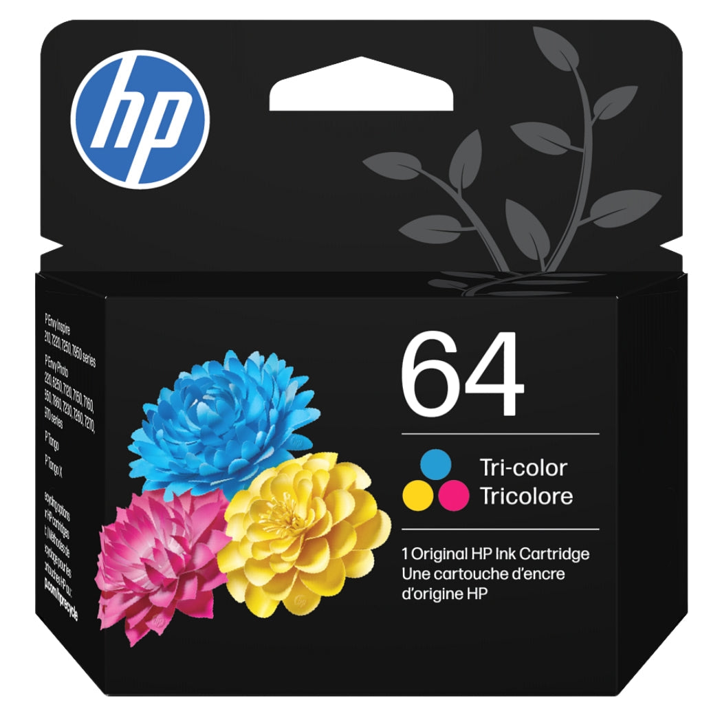 New, Pre-Owned - HP 64 (N9J89AN) Tri-Color Ink Cartridge
