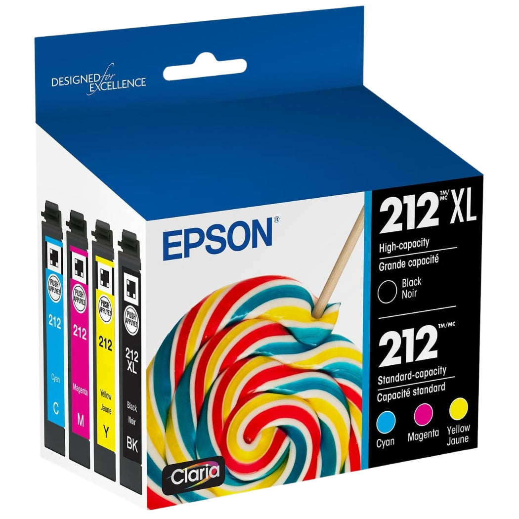 New, Pre-Owned - Epson T212XL/212 High-Yield Multi-Color (4-Pack) Ink Cartridge, T212XL-BCS
