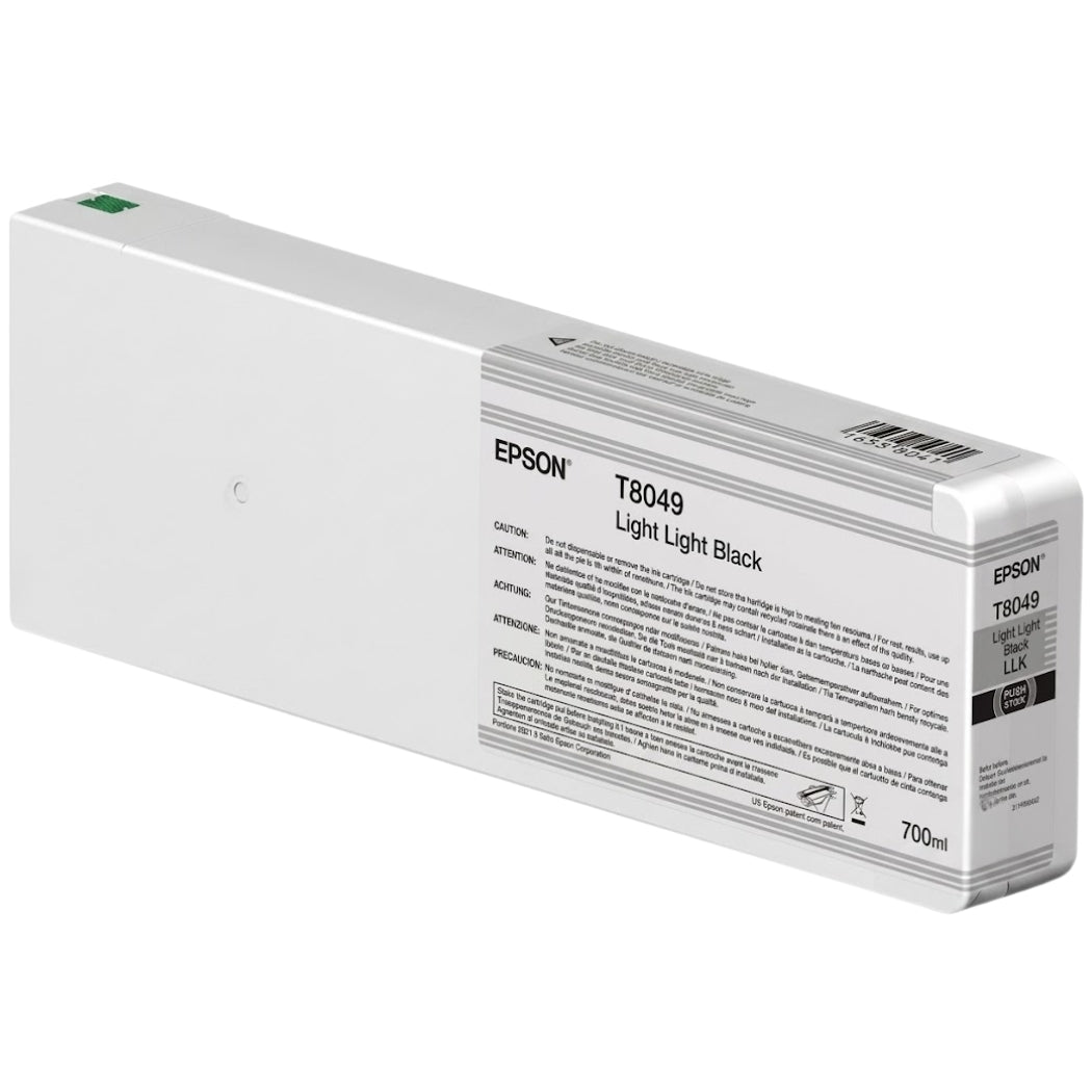 New, Pre-Owned - Epson (T8049) 700ml UltraChrome HD Light Light Black Ink Cartridge, T804900