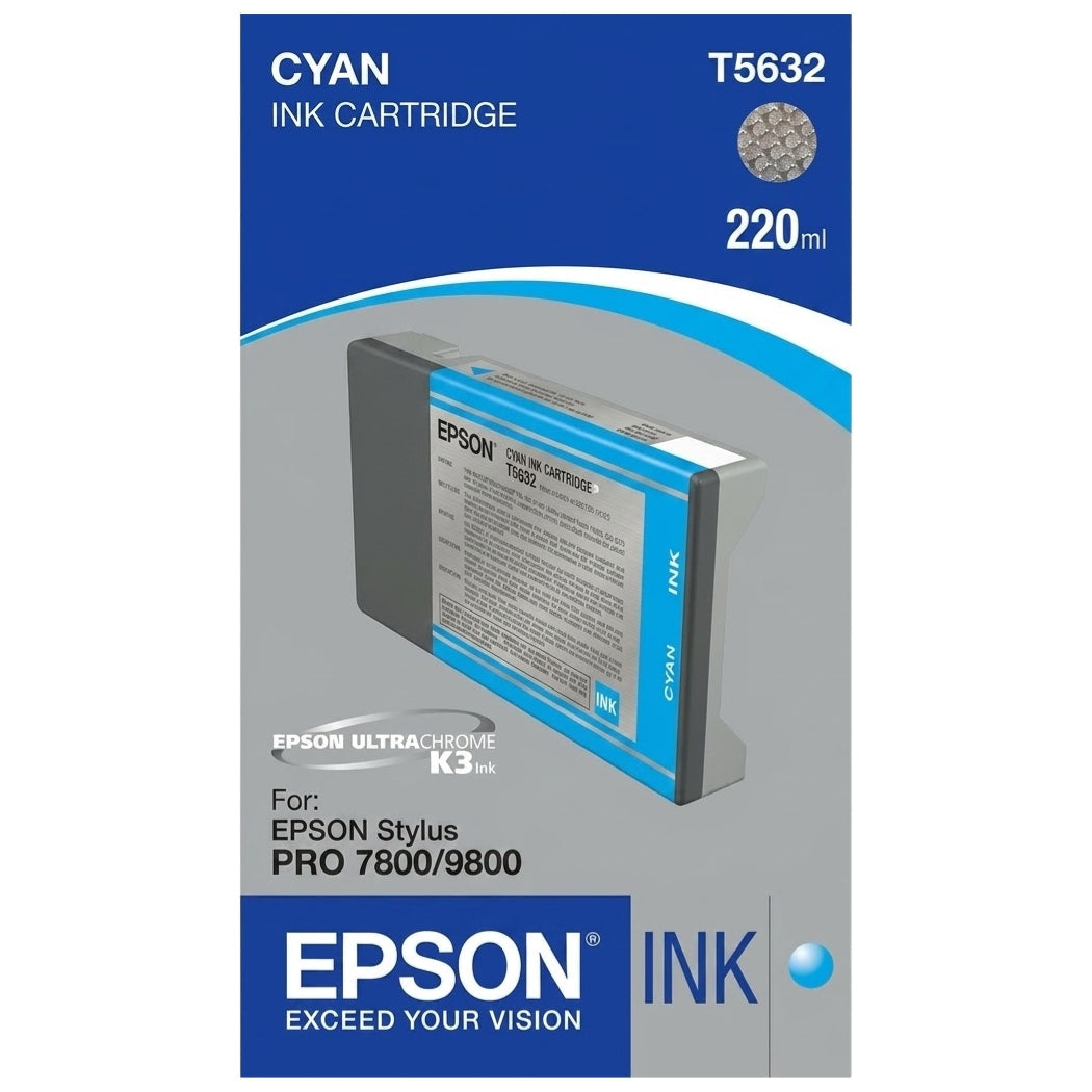New, Pre-Owned - Epson T5632 Cyan Ink Cartridge