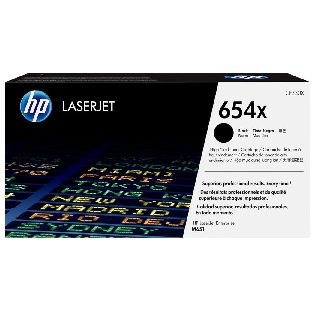 New, Pre-Owned - HP 654X High Yield Black Toner Cartridge, CF330X