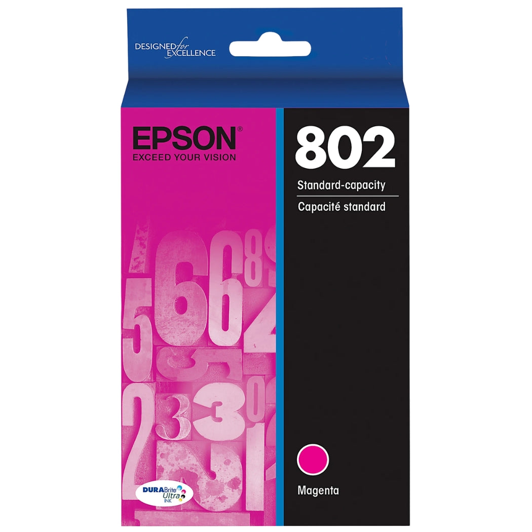 New, Pre-Owned - Epson T802 Standard Yield Magenta Ink Cartridge, T802320-S