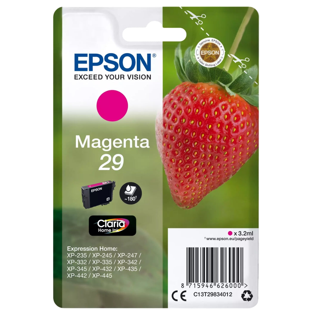 New, Pre-Owned - Epson 29 Magenta Ink Cartridge, C13T298340