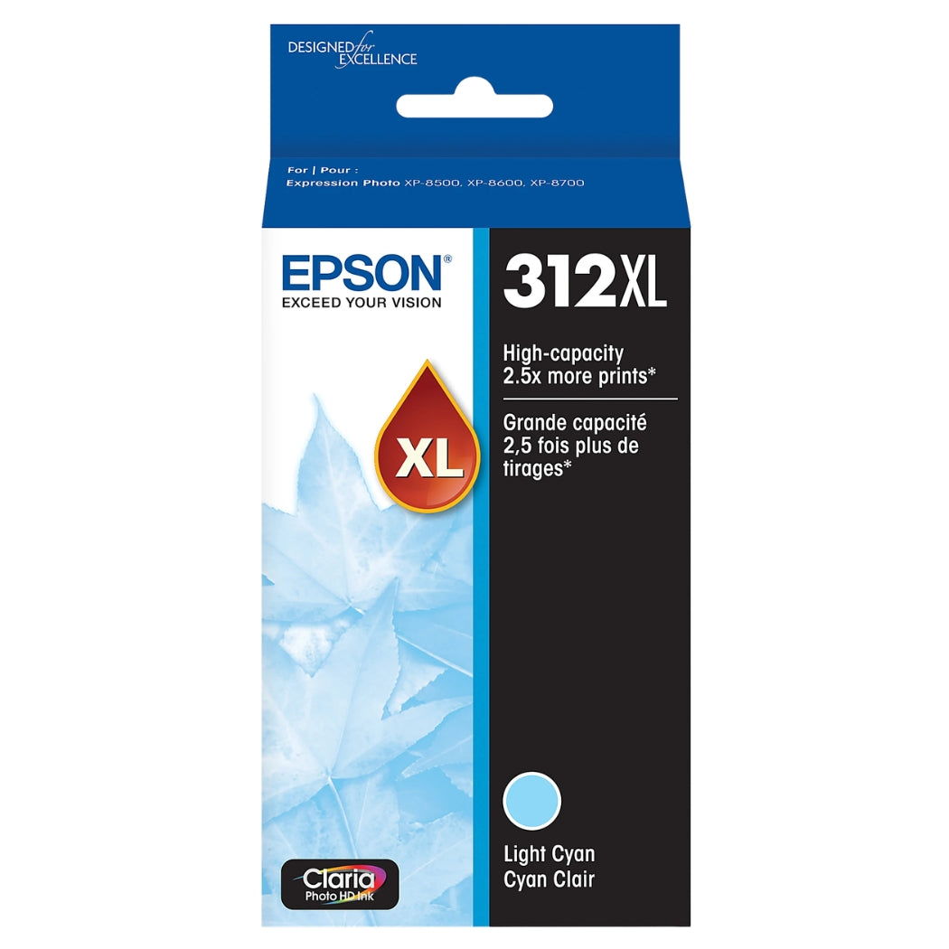 New, Pre-Owned - Epson 312XL High-Yield Light Cyan Ink Cartridge, T312XL520