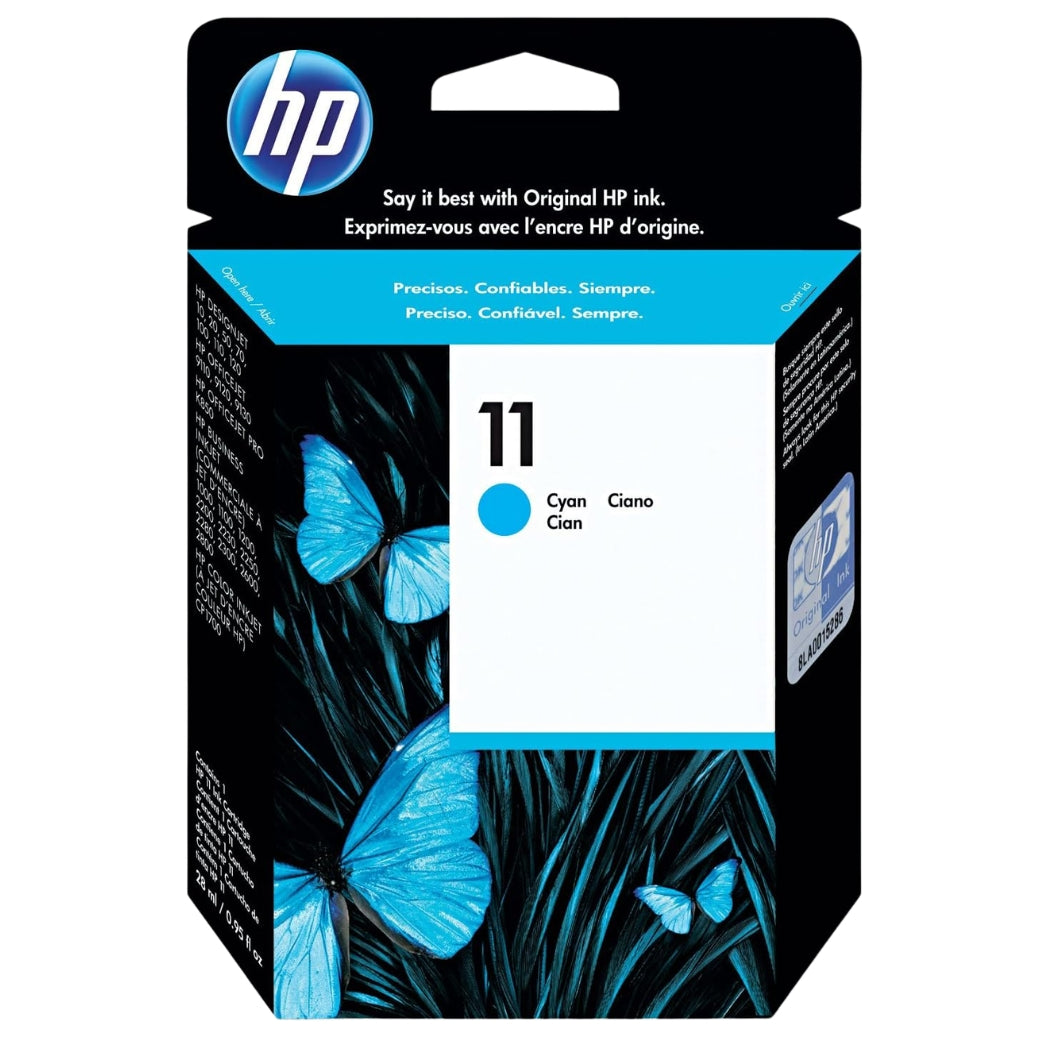 New, Pre-Owned - HP 11 Cyan Ink Cartridge-C4836A