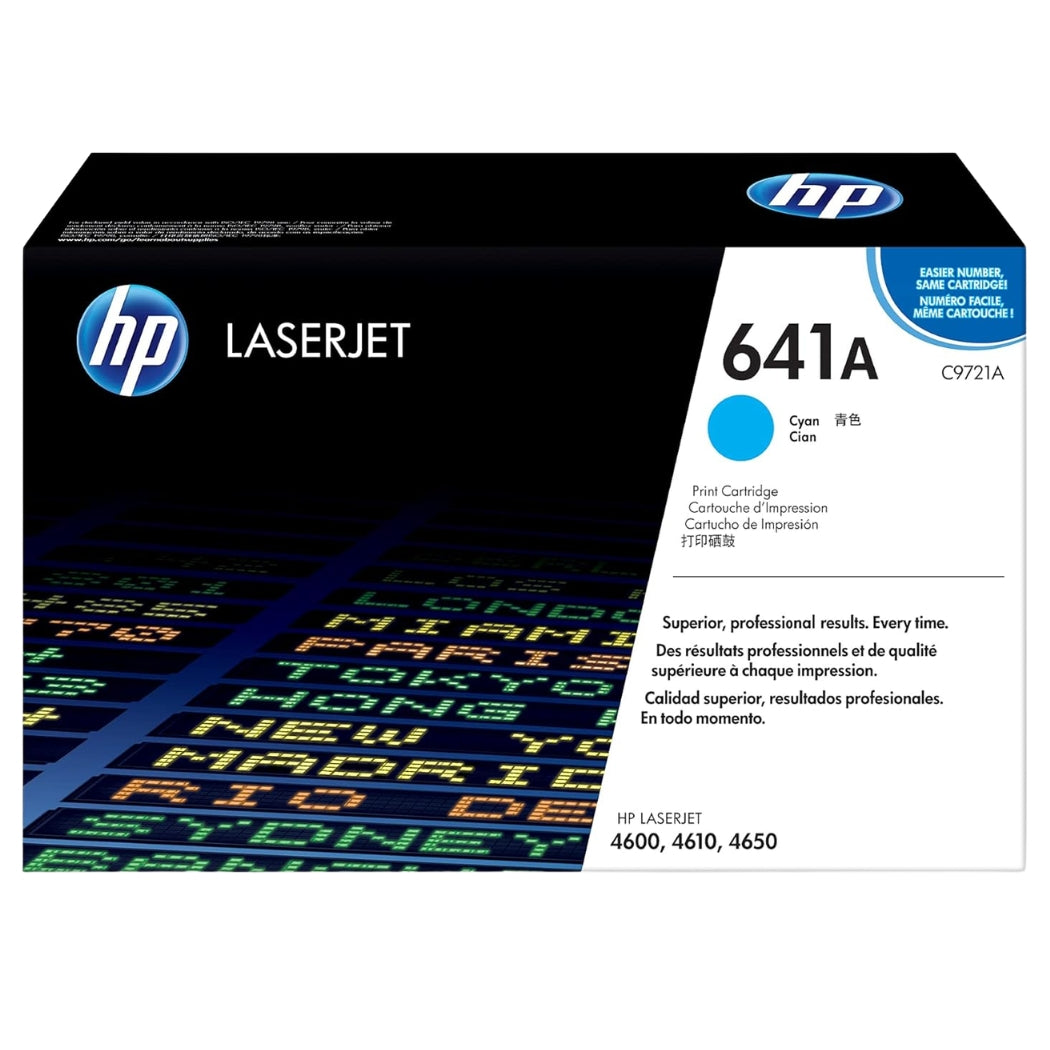 New, Pre-Owned - HP 641A Standard Yield Cyan LaserJet Toner Cartridge, C9721A
