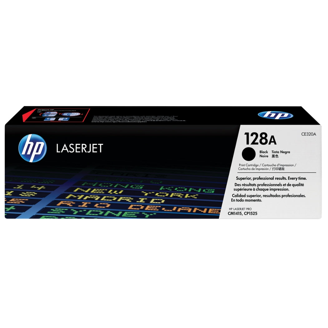 New, Pre-Owned - HP 128A Standard Yield Black Toner Cartridge, CE320A