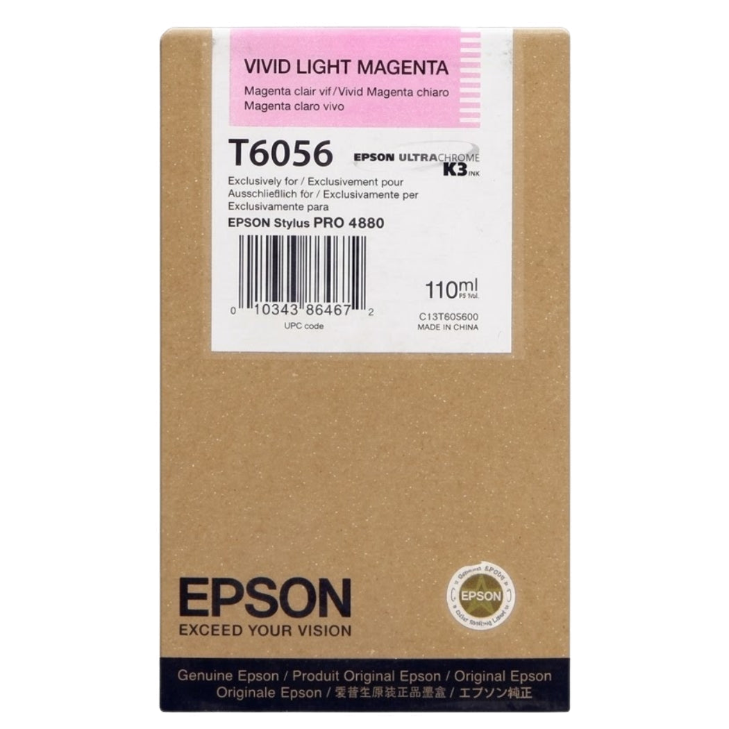 New, Pre-Owned - Epson T6056 Vivid Light Magenta Ink Cartridge, T605600