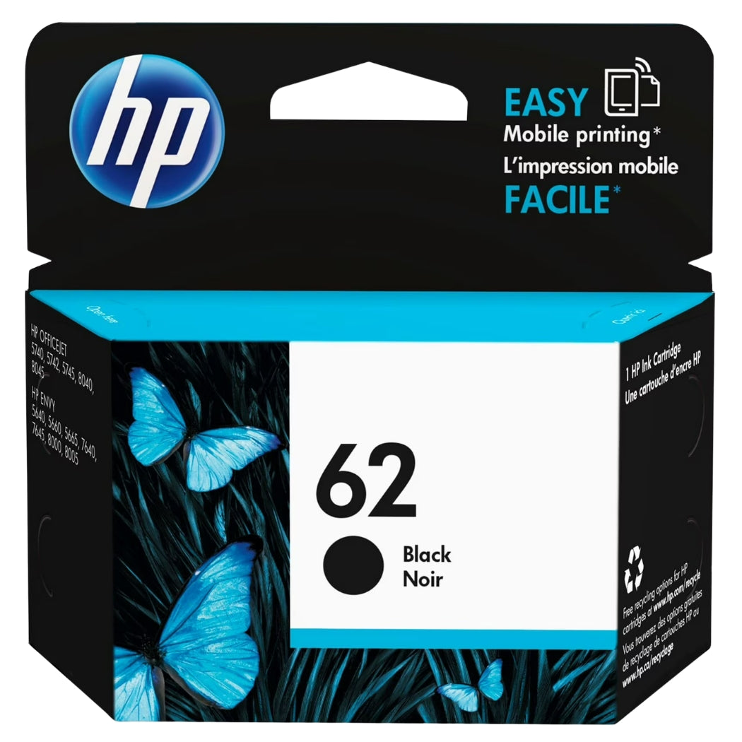 New, Pre-Owned - HP 62 (C2P04AN) Black Ink Cartridge