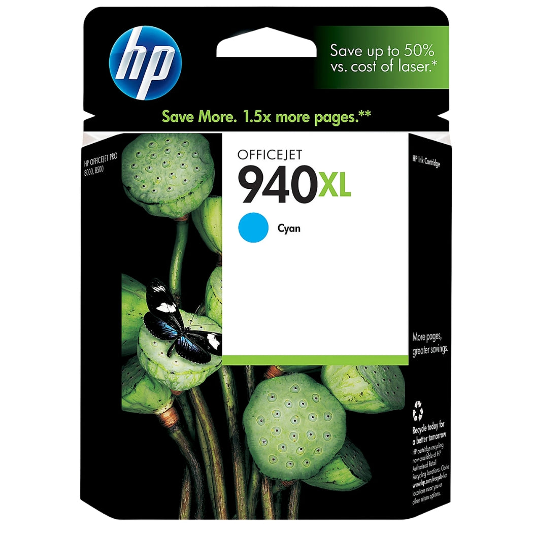 New, Pre-Owned - HP 940XL (C4907AN)  Cyan High Yield Ink Cartridge