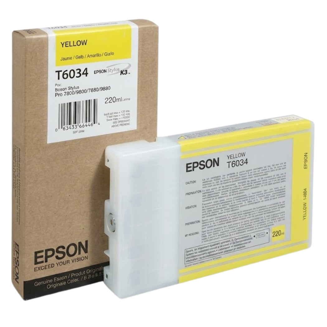 New, Pre-Owned - Epson T6034 Yellow Ink Cartridge