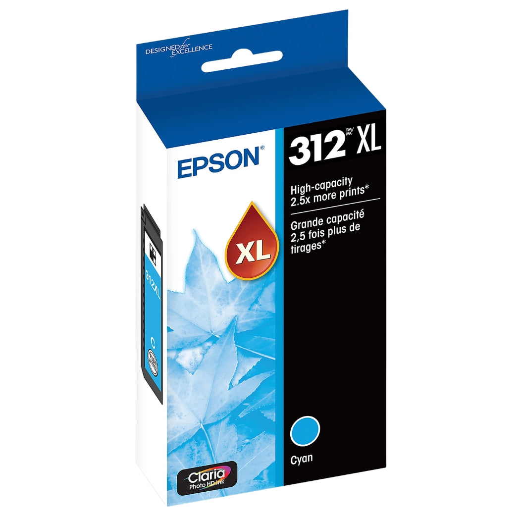 New, Pre-Owned - Epson 312XL High-Yield Cyan Ink Cartridge, T312XL220