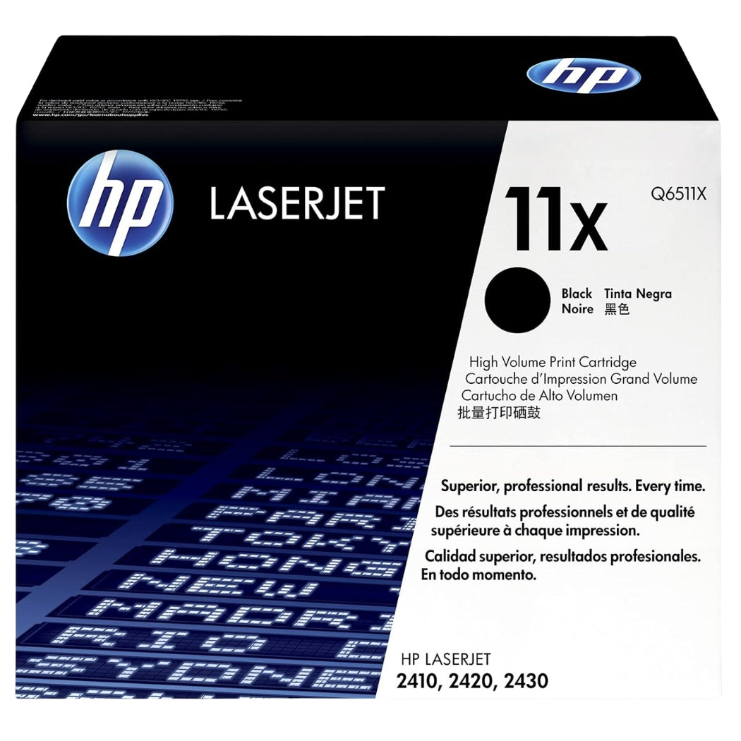 New, Pre-Owned - HP 11X High Yield Black Toner Cartridge, Q6511X