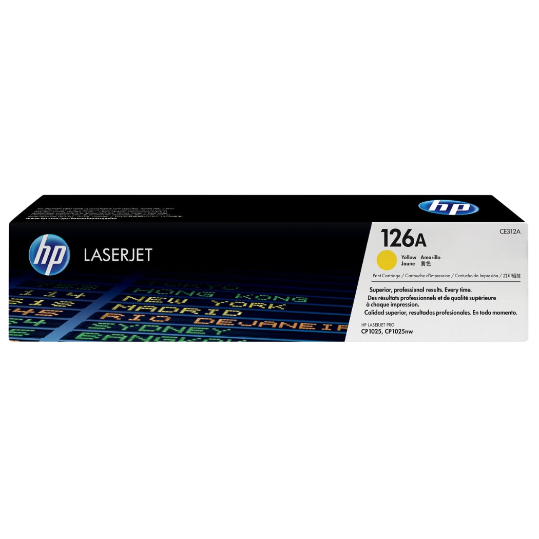 New, Pre-Owned - HP 126A Standard Yield Yellow Toner Cartridge, CE312A (1000 Pages)