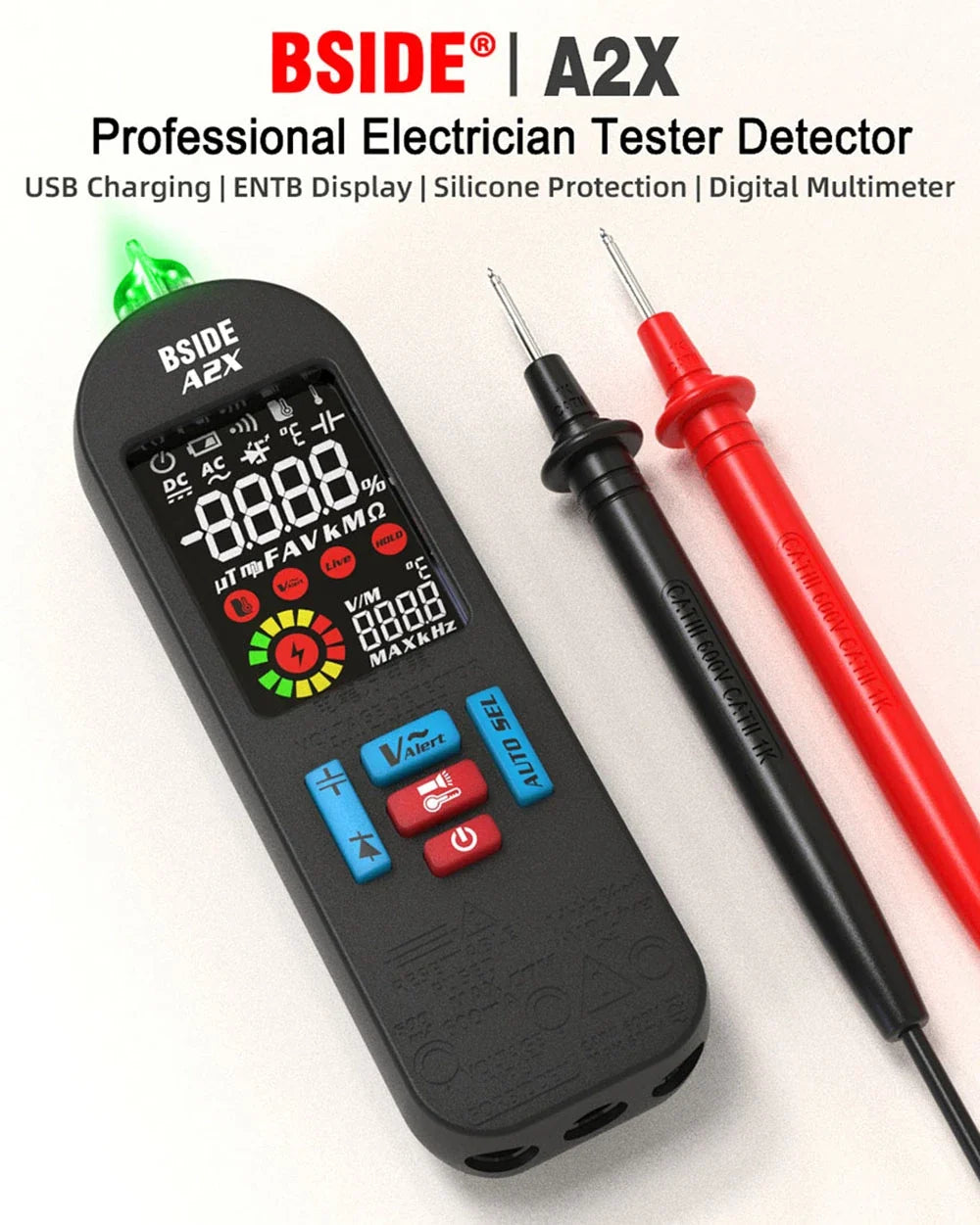 BSIDE A2X USB Rechargeable Multimeter