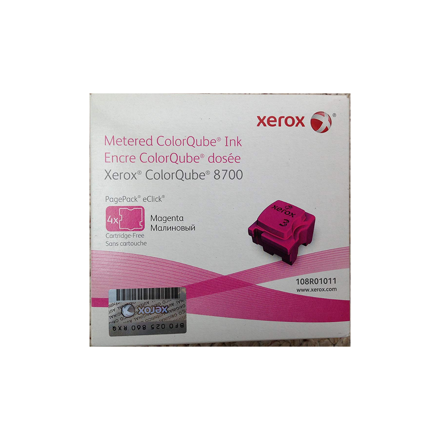 New, Pre-Owned - Xerox Solid Ink 8700 Magenta (4 sticks) (108R00991) (108R01011)