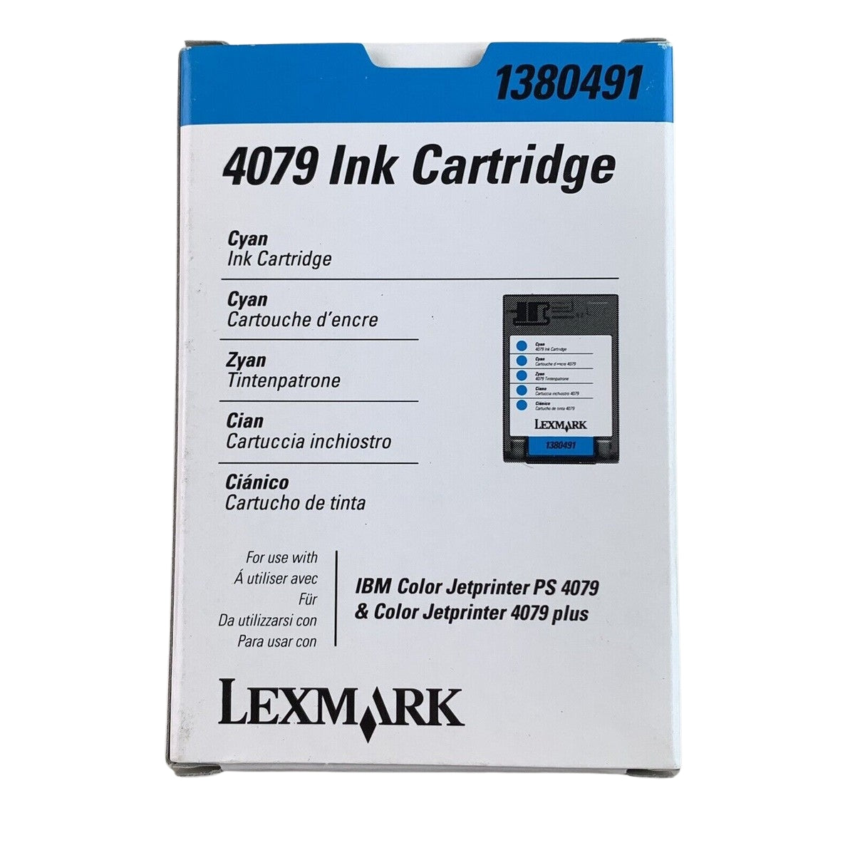 New, Pre-Owned - Lexmark 4079 Standard Yield Cyan Ink Cartridge, 1380491
