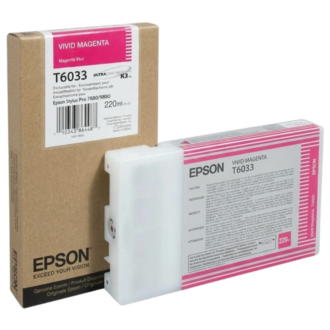 New, Pre-Owned - Epson T6033 Vivid Magenta Ink Cartridge