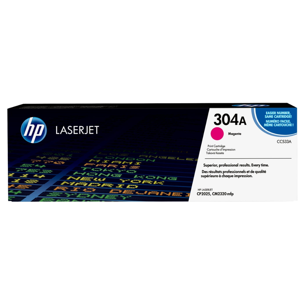 New, Pre-Owned - HP 304A High Yield Magenta LaserJet Toner Cartridge, CC533A