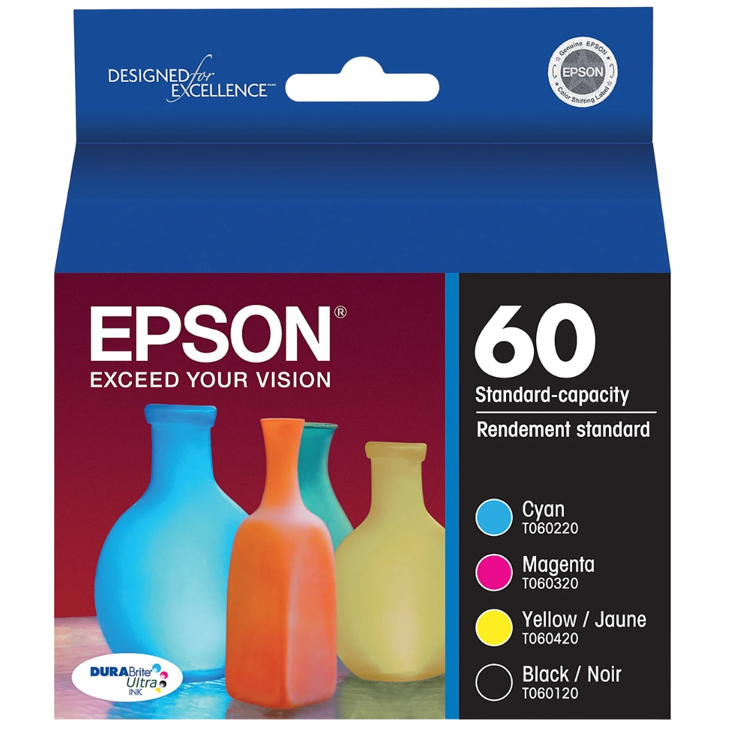 New, Pre-Owned - Epson 60 4 Pack Ink Cartridges