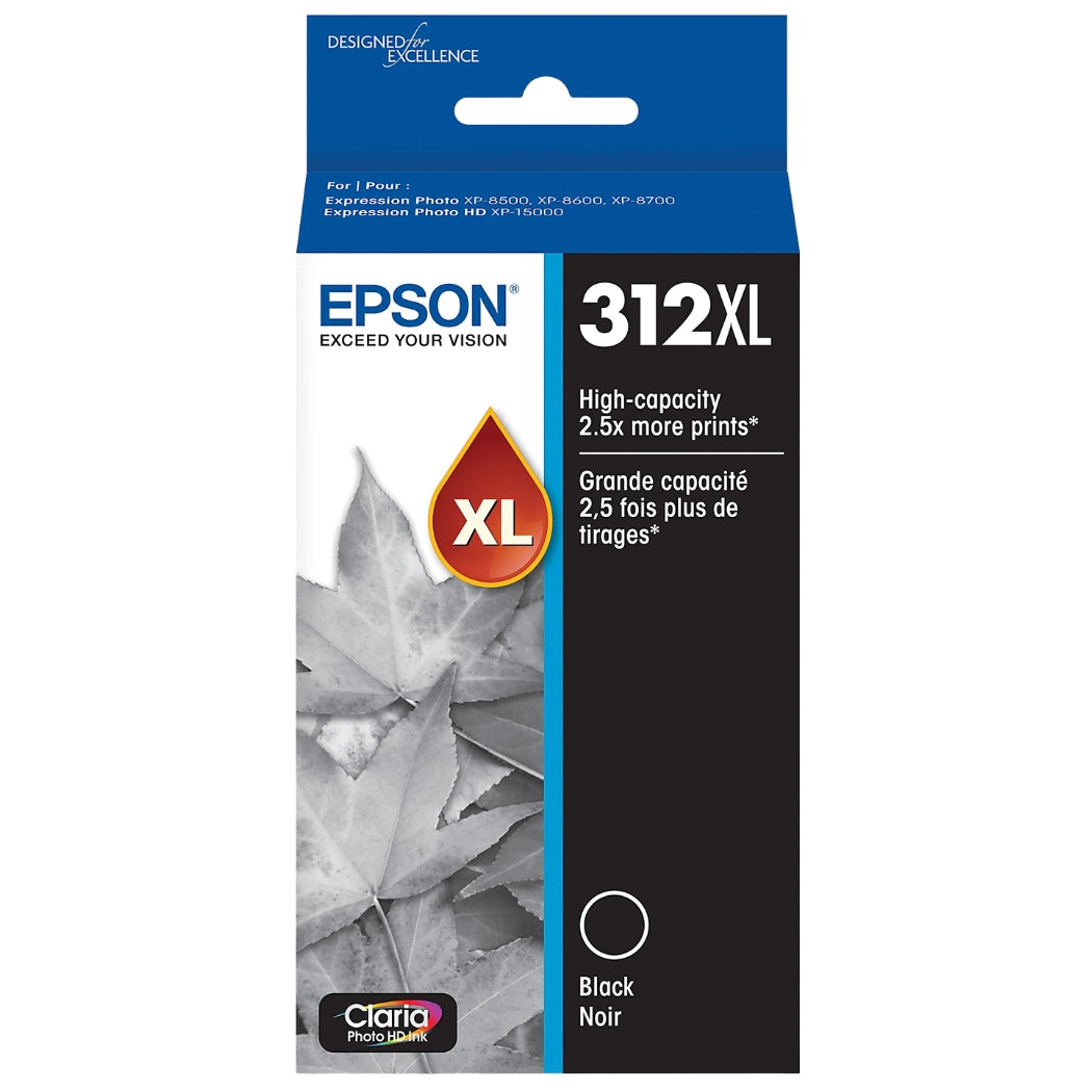 New, Pre-Owned - Epson 312XL High-Yield Black Ink Cartridge, T312XL120