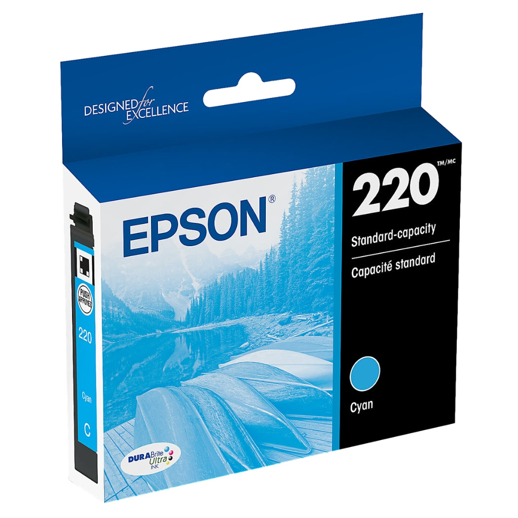 New, Pre-Owned - Epson 220 Standard-capacity Cyan Ink Cartridge