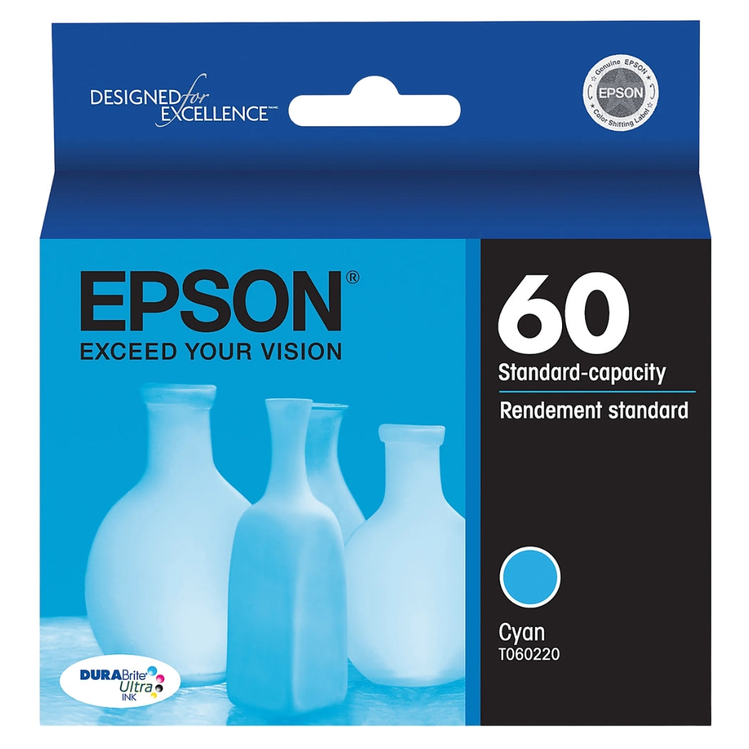 New, Pre-Owned - Epson 60 (T060220) Cyan Ink Cartridge